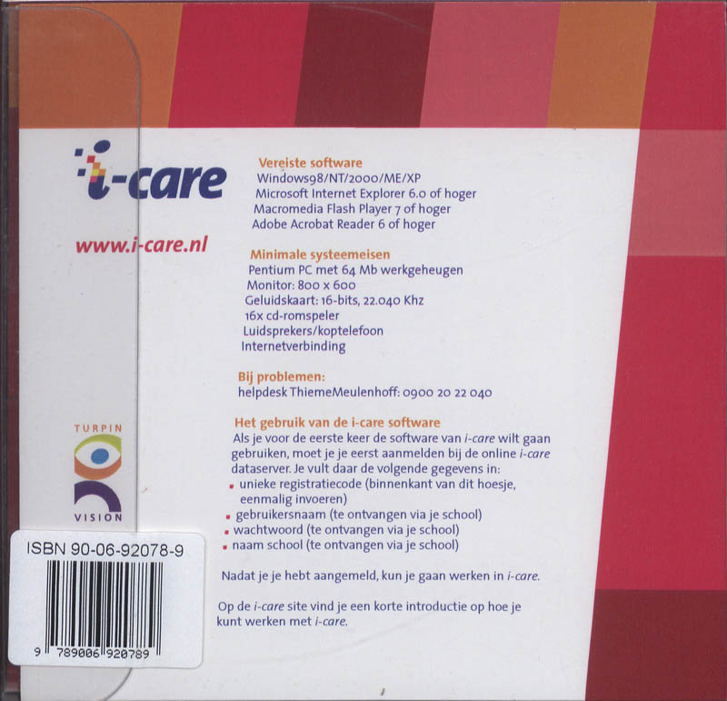 Achterkant van i-care software hfn4 bpv 409 verpl v zv m pa