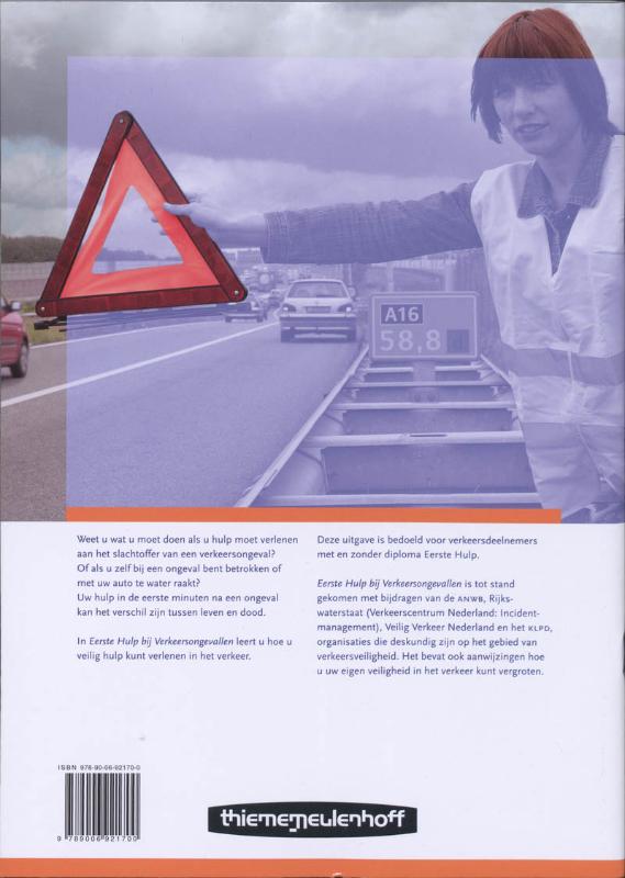 Achterkant van Eerste Hulp bij Verkeersongevallen