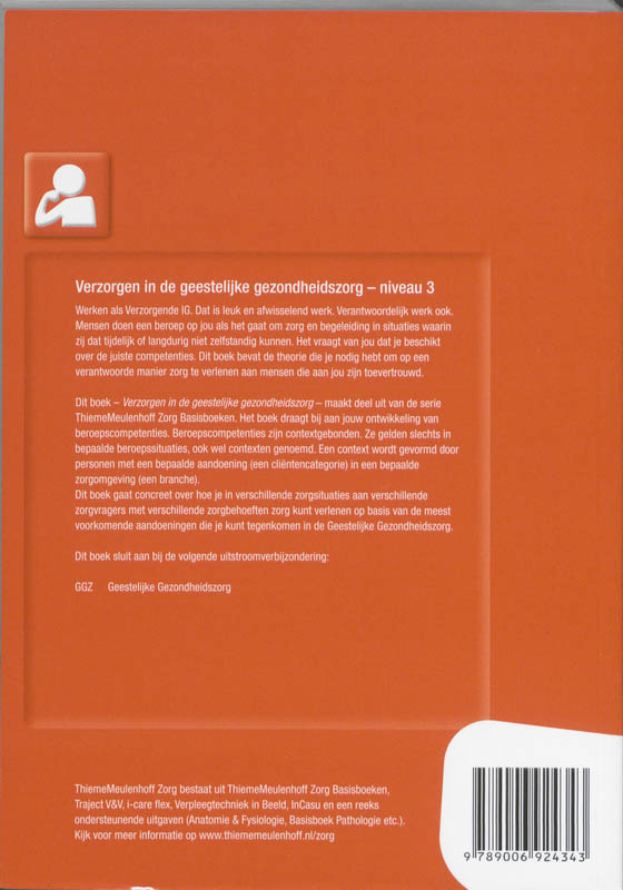 Achterkant van Verzorgen in de geestelijke gezondheidszorg