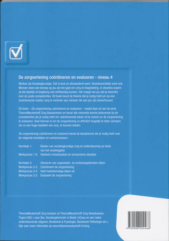 Achterkant van Niveau 4 Evalueren LL4