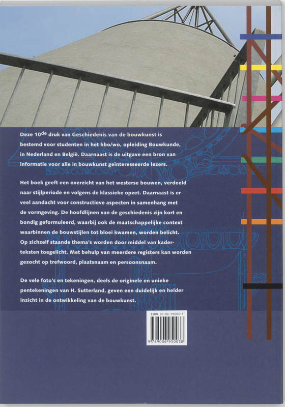 Achterkant van Geschiedenis van de Bouwkunst