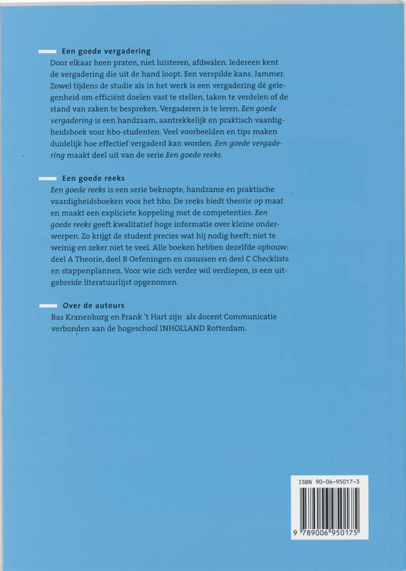 Achterkant van Een goede vergadering