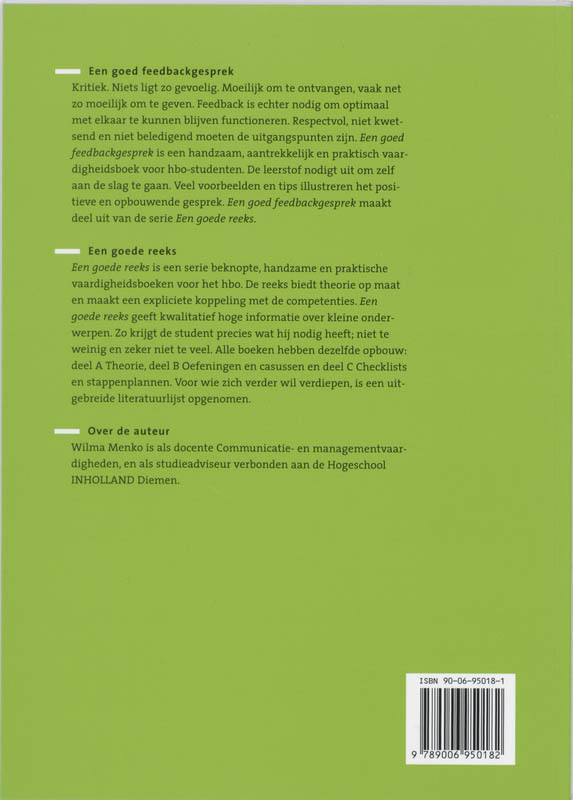 Achterkant van Een goed feedbackgesprek