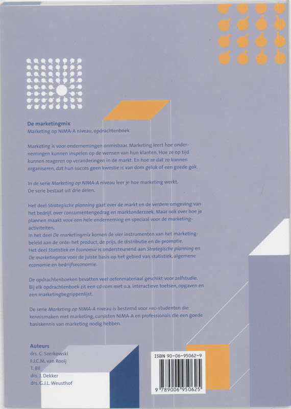 Achterkant van Opdrachtenboek