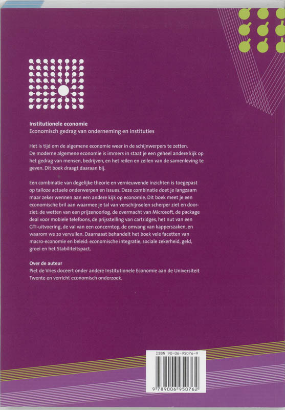 Achterkant van Institutionele economie