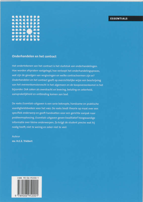 Achterkant van Onderhandelen en het contract