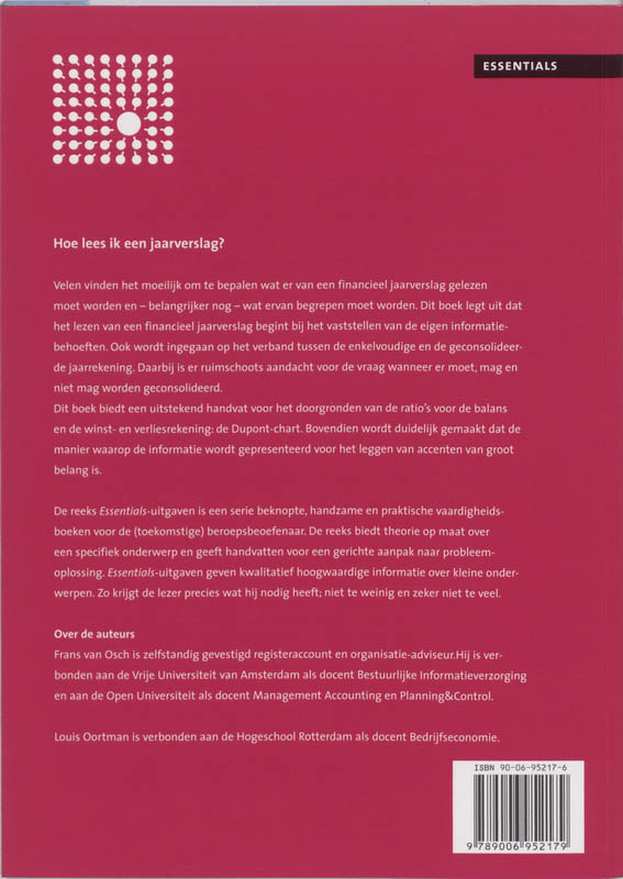 Achterkant van Hoe lees ik een jaarverslag?