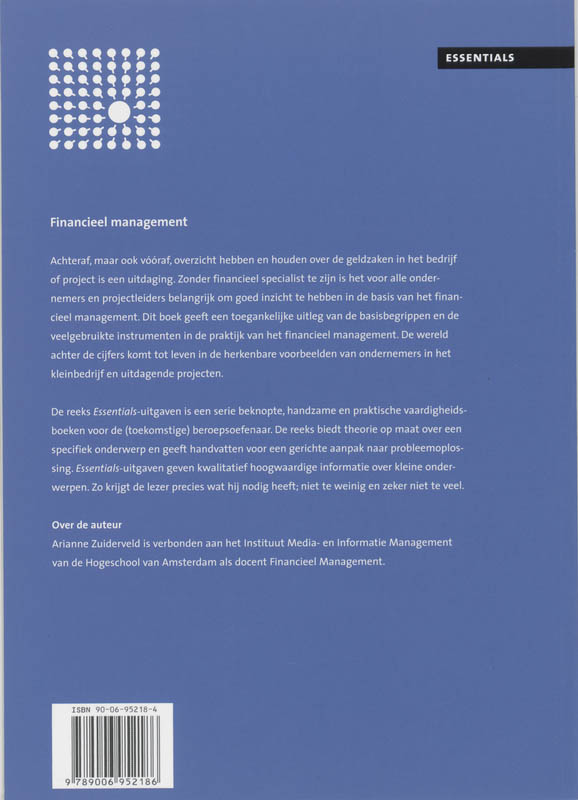 Achterkant van Financieel management