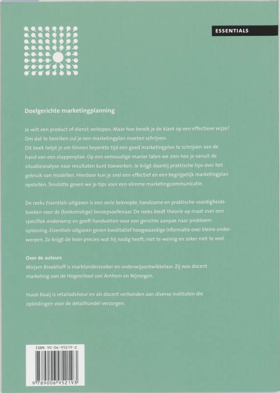 Achterkant van Doelgerichte marketingplanning