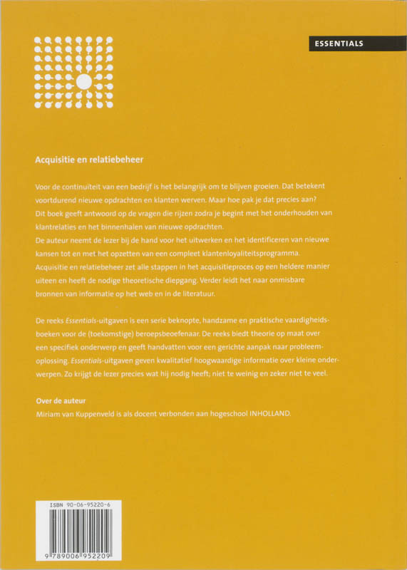Achterkant van Acquisitie en relatiebeheer