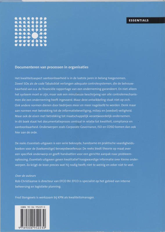 Achterkant van Documenteren van processen in organisaties