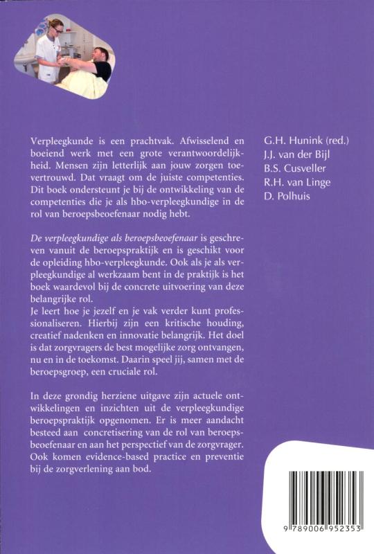 Achterkant van De verpleegkundige als beroepsbeoefenaar