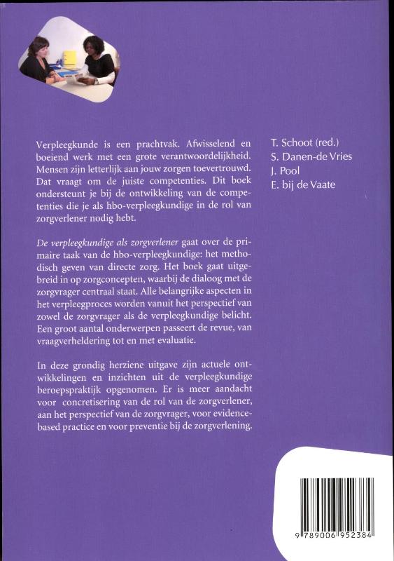 Achterkant van De verpleegkundige als zorgverlener