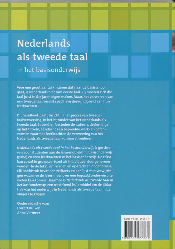 Achterkant van Nederlands als tweede taal in het basisonderwijs