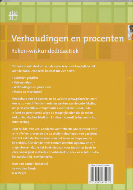 Achterkant van Verhoudingen en Procenten