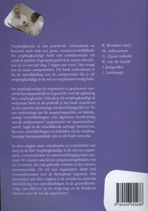 Achterkant van De verpleegkundige als organisator