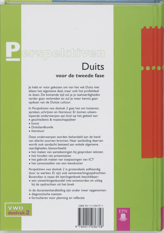 Achterkant van Leerlingenboek