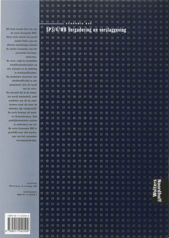Achterkant van Werkboek