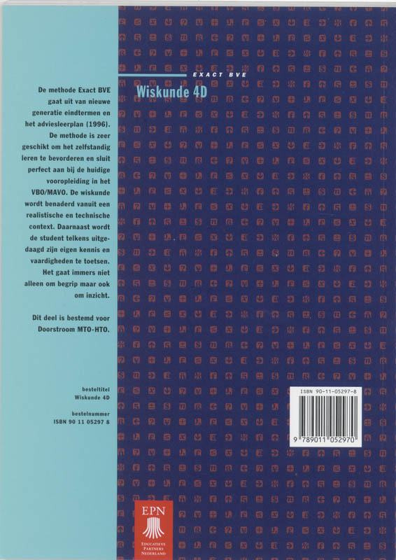 Achterkant van Leerlingenboek