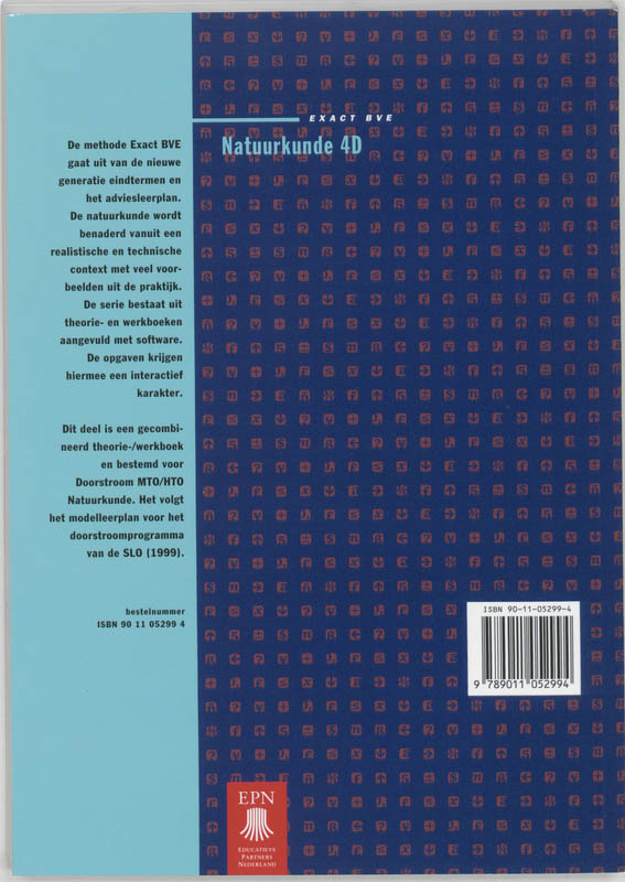 Achterkant van Theorie-/werkboek