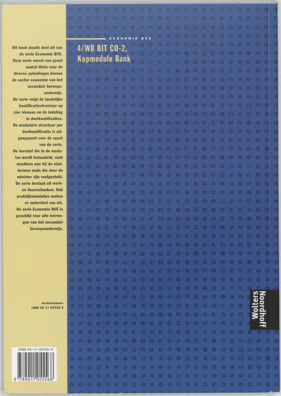 Achterkant van Werkboek niveau 4