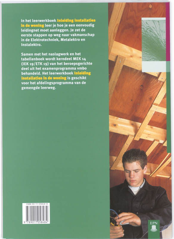 Achterkant van Leerwerkboek elektrotechniek