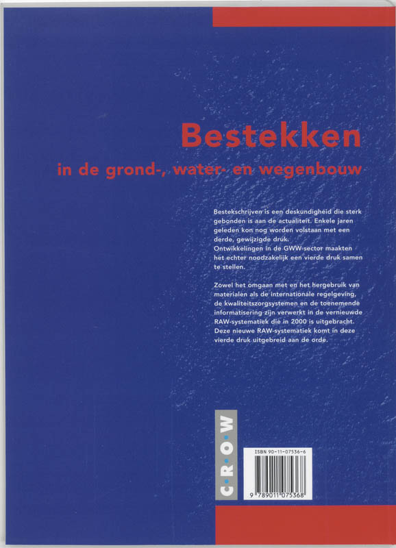 Achterkant van Bestekken in de grond-, water- en wegenbouw