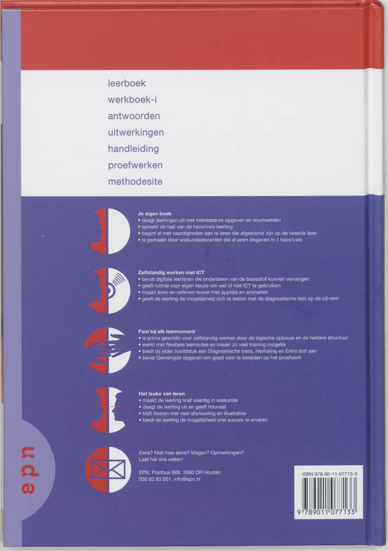 Achterkant van Leerboek