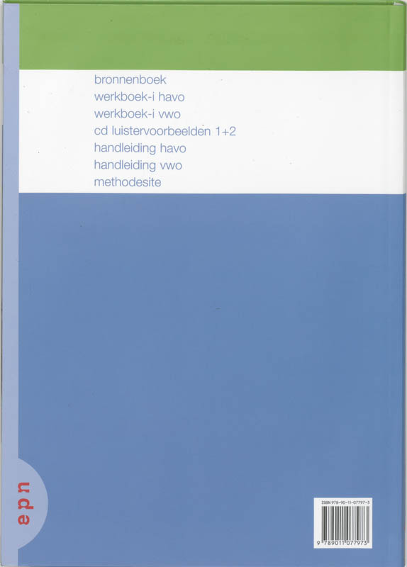 Achterkant van Bronnenboek