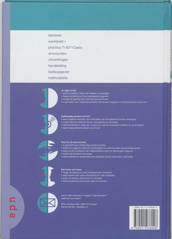 Achterkant van Leerboek