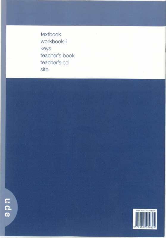 Achterkant van Teacher's book