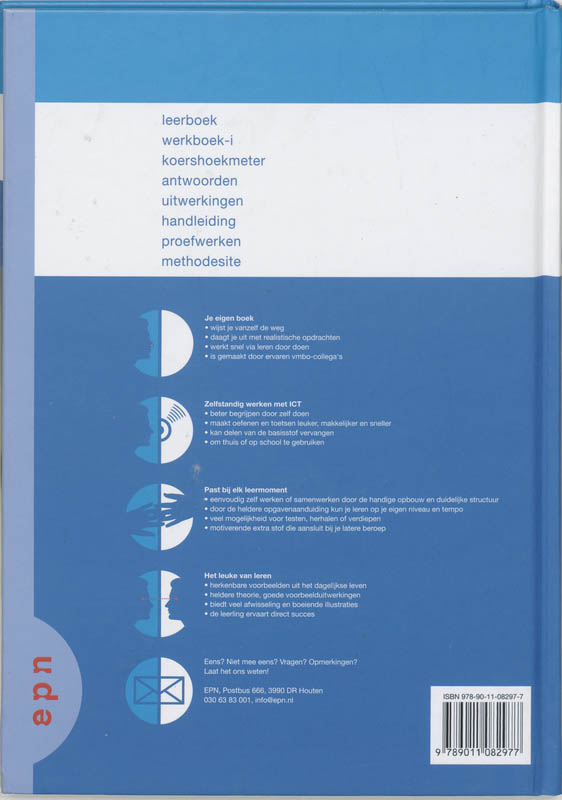 Achterkant van Leerboek