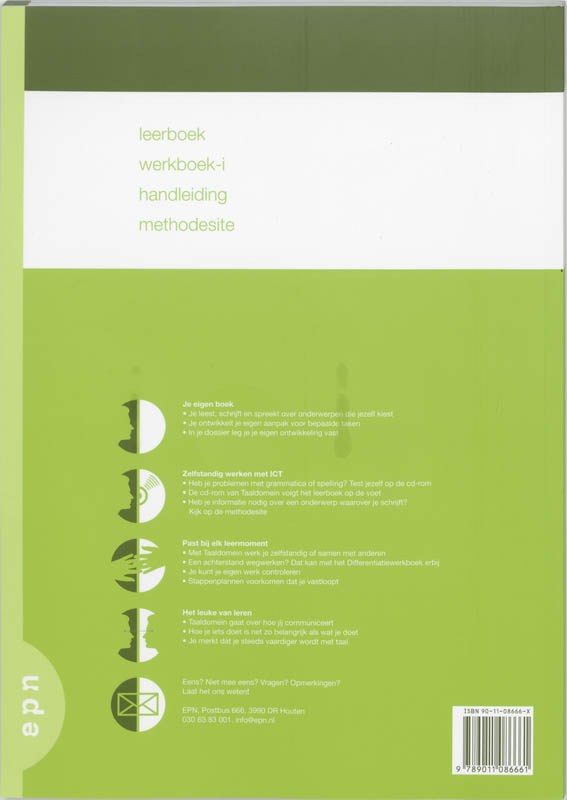 Achterkant van werkboek-i