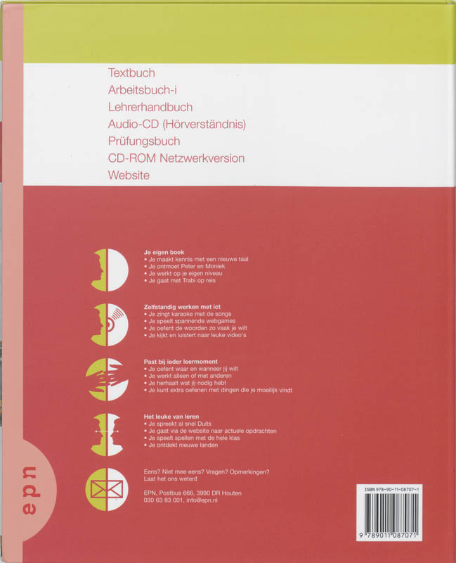 Achterkant van Textbuch