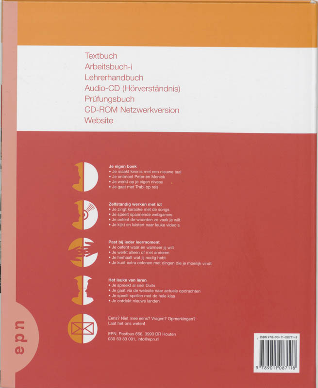 Achterkant van Textbuch