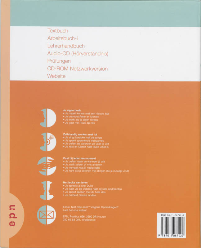 Achterkant van Textbuch