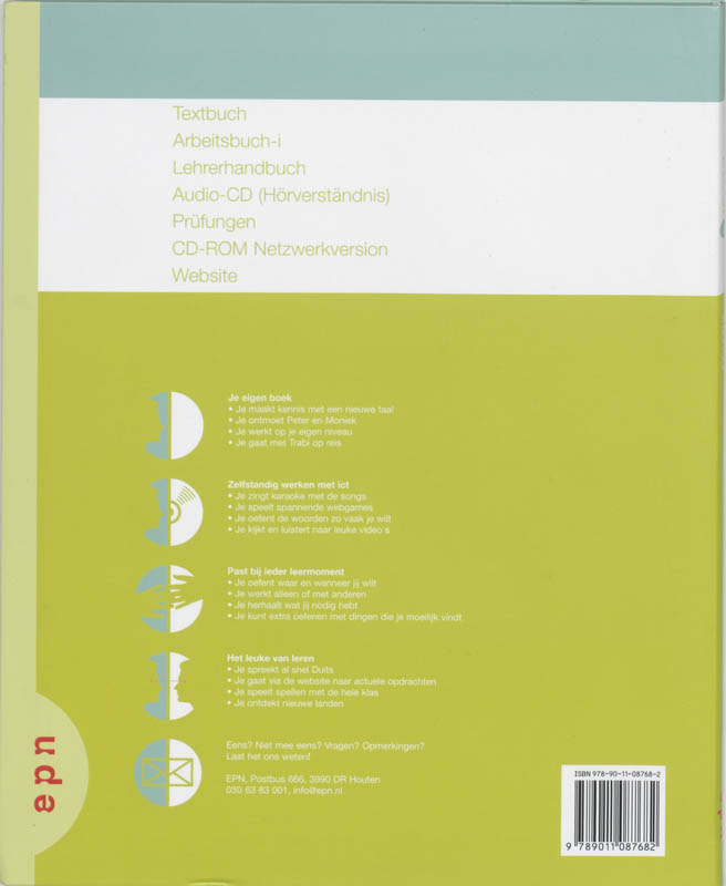 Achterkant van Textbuch