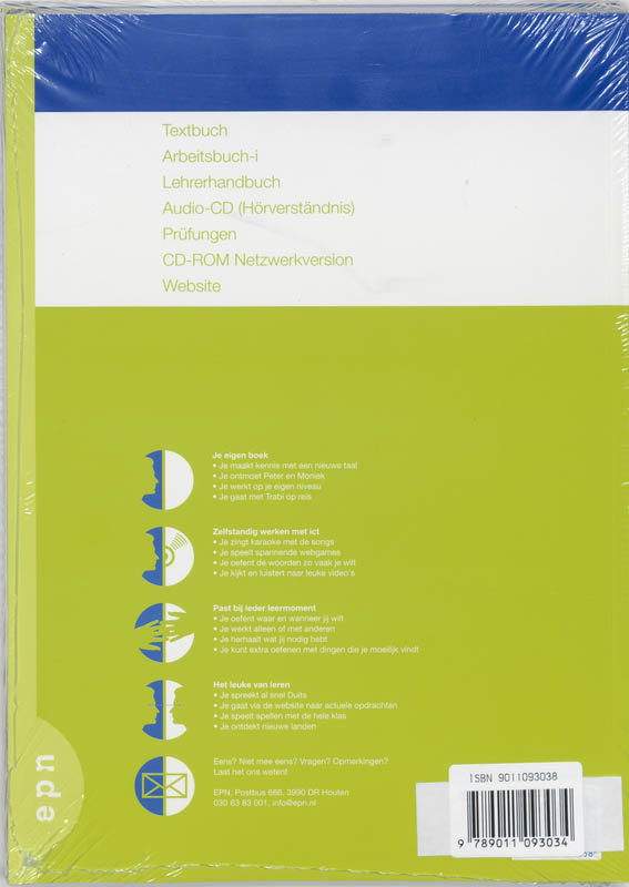 Achterkant van Textbuch