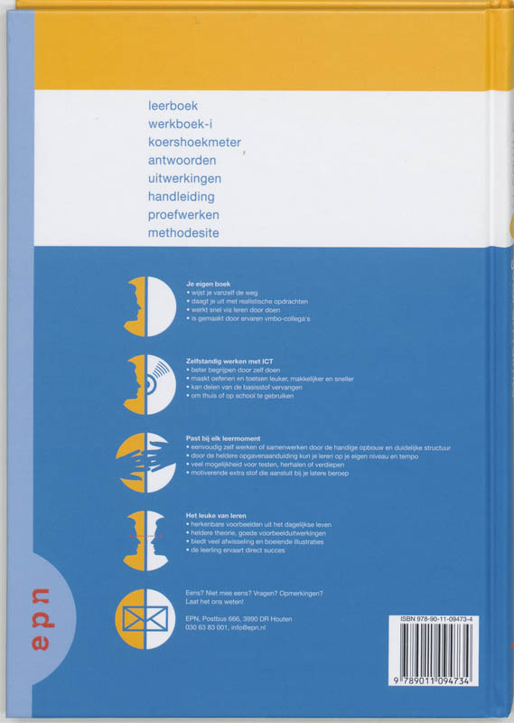 Achterkant van Leerboek