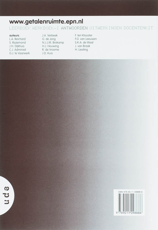 Achterkant van Antwoordenboek