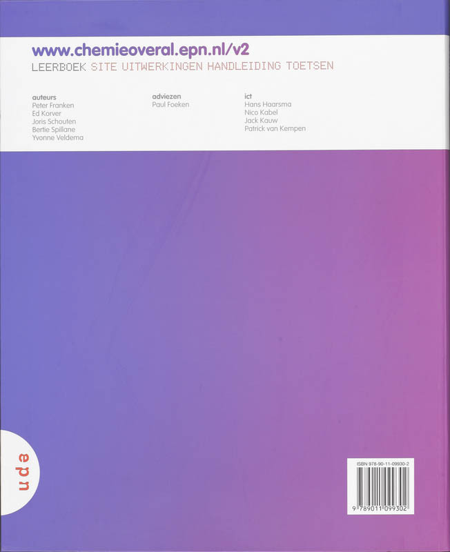 Achterkant van Leerboek