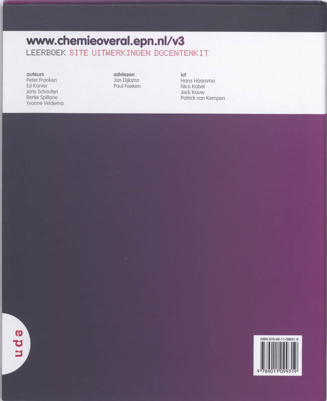 Achterkant van Vwo 3