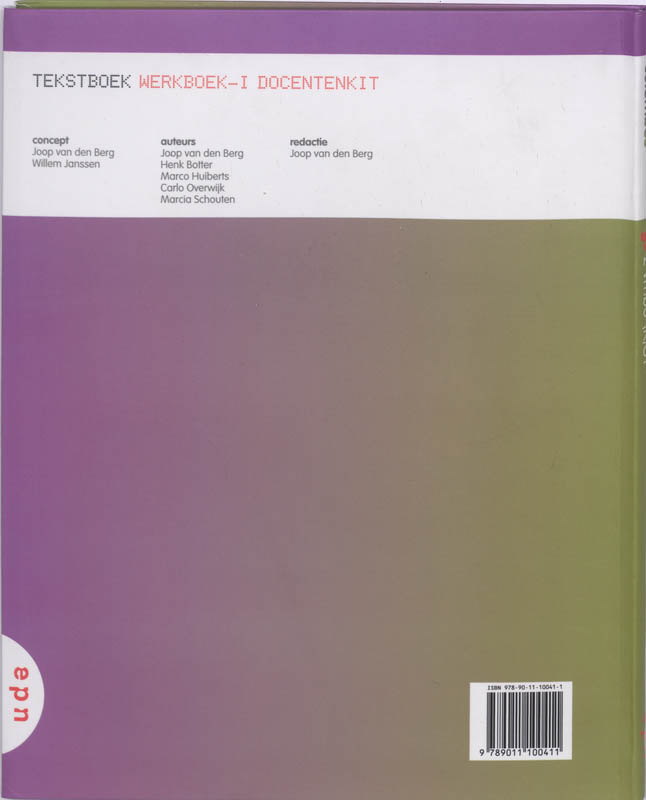 Achterkant van Tekstboek