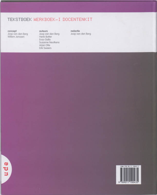 Achterkant van Tekstboek