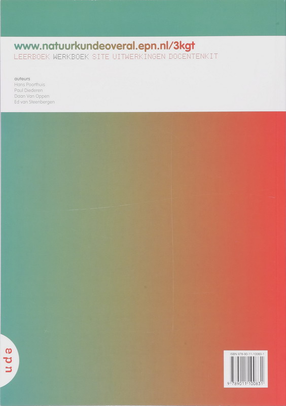 Achterkant van Werkboek A