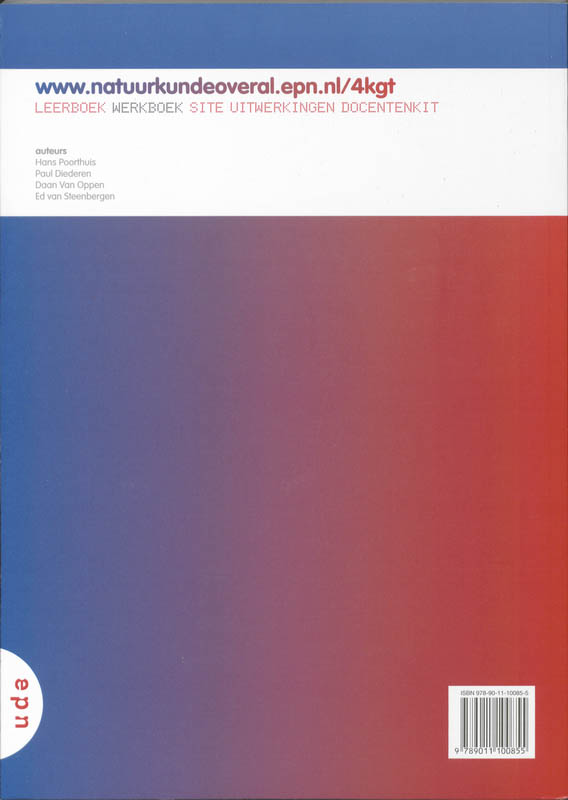 Achterkant van werkboek A