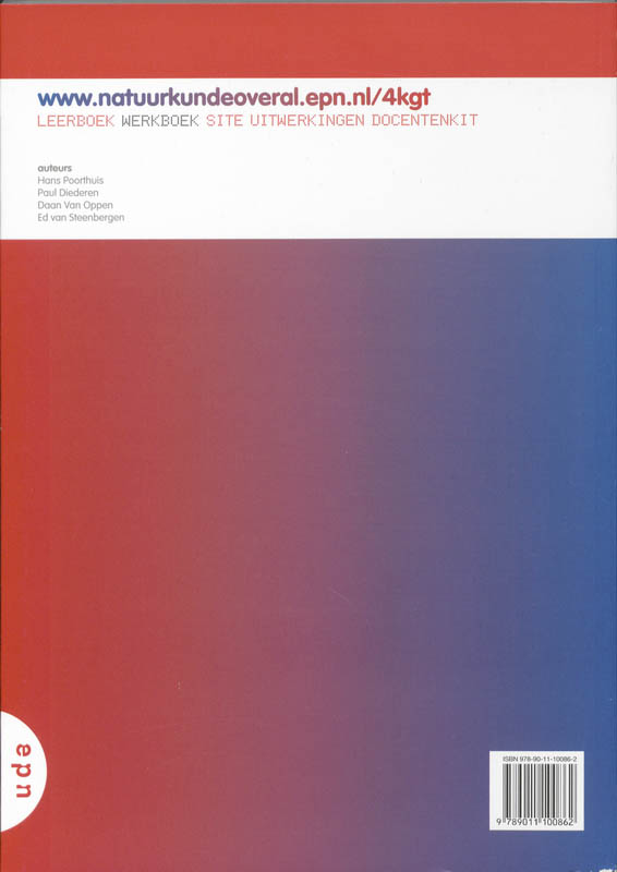 Achterkant van werkboek B