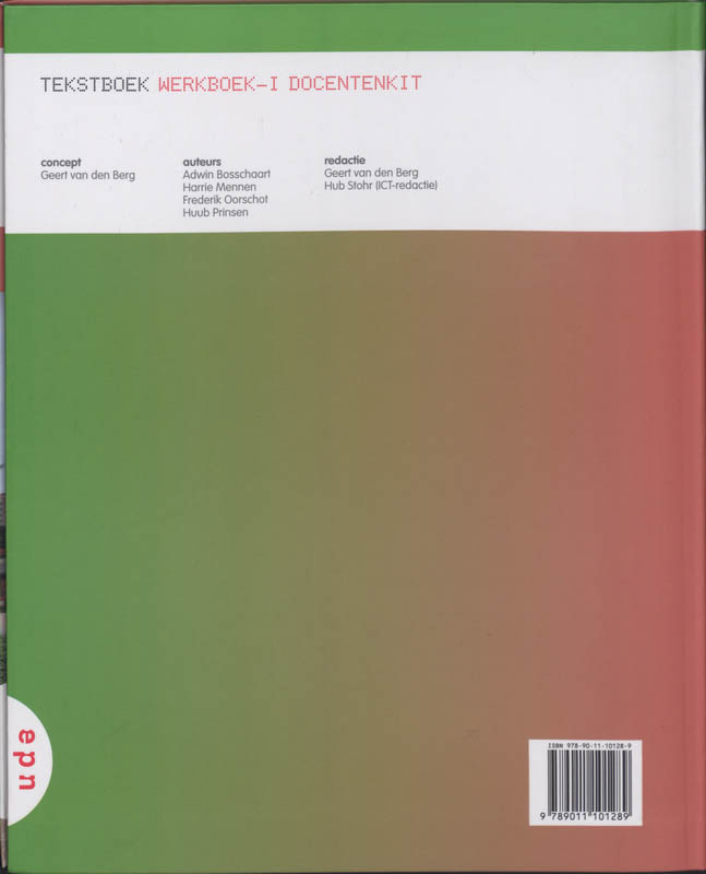 Achterkant van Tekstboek