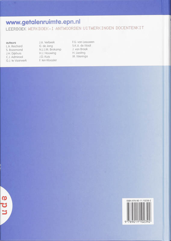 Achterkant van 1 Vmbo-T/havo deel 2