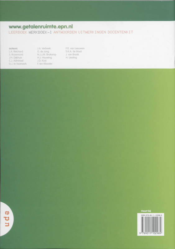 Achterkant van werkboek-i